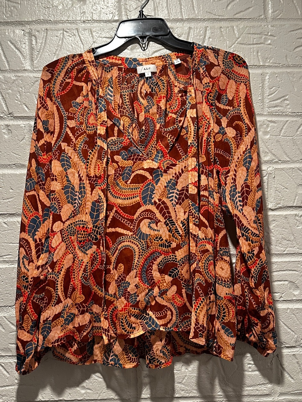 New A.L.C Marci Silk Top Size 4